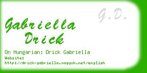 gabriella drick business card